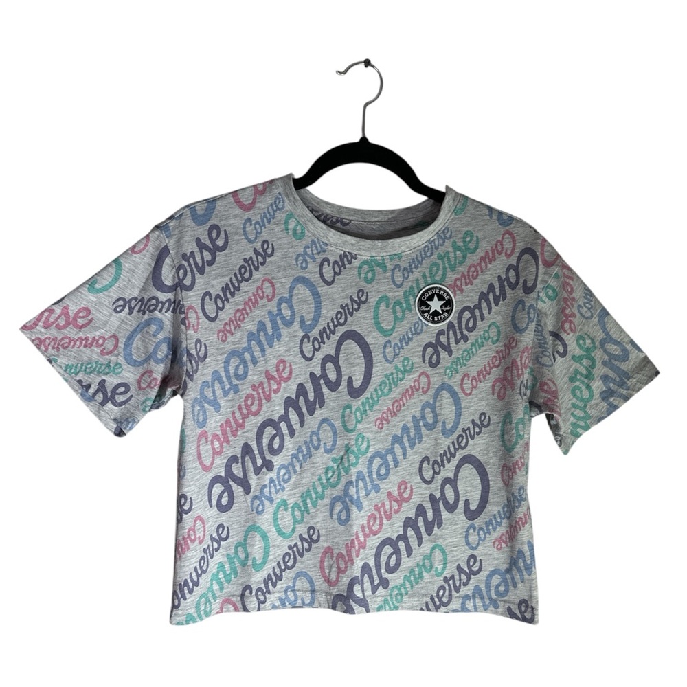 Converse Kids Gray Multicolor Logo Tee